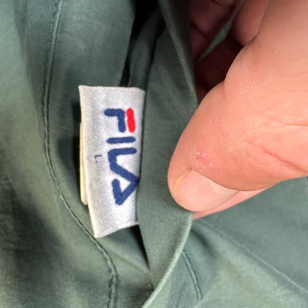 Fila Hooded Jacket Mens XL Green Yellow Vintage Reversible 90s jacket - Picture 7 of 16